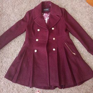 Guess Plum PeaCoat XL